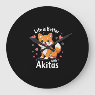 Relógio Grande Melhor vida com camiseta regata Akita