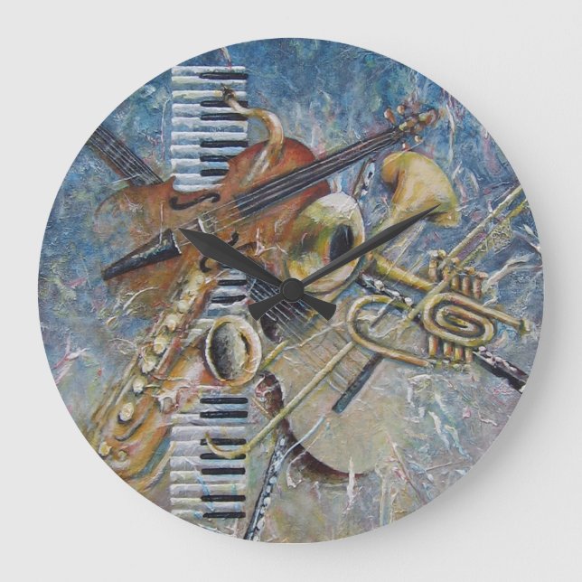 Relógio Grande Melodyclock abstrato (Frente)