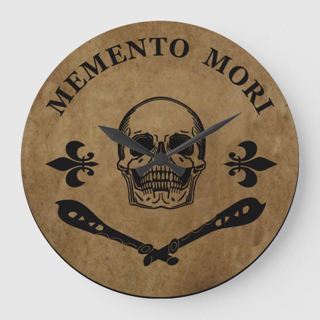 Relógio Grande Memento mori crânio (Frente)