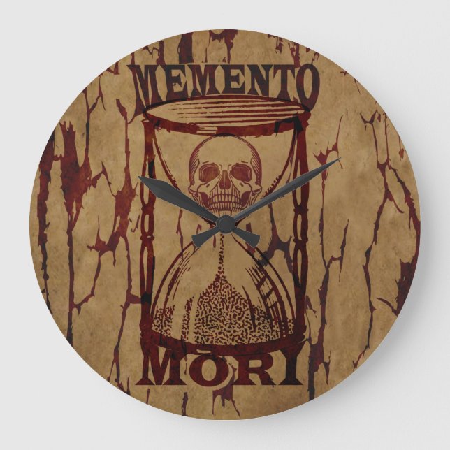 Relógio Grande Memento mori crânio (Frente)