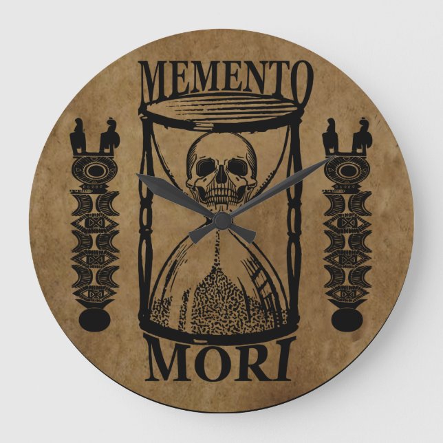 Relógio Grande Memento mori crânio (Frente)