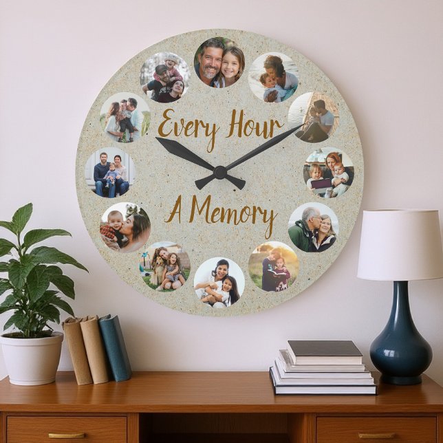Relógio Grande Memória de Foto Personalizada (Criador carregado)