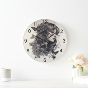 Relógio Grande Memórias de Fotografias Personalizadas Simples Qua