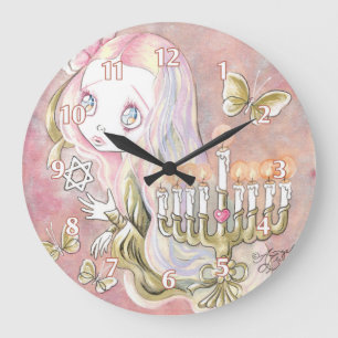 Relógio Grande Menina Doce da Menorá