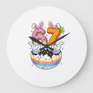 Relógio Grande Meninas Meninos Ovos de Páscoa Coelho Engraçado Se