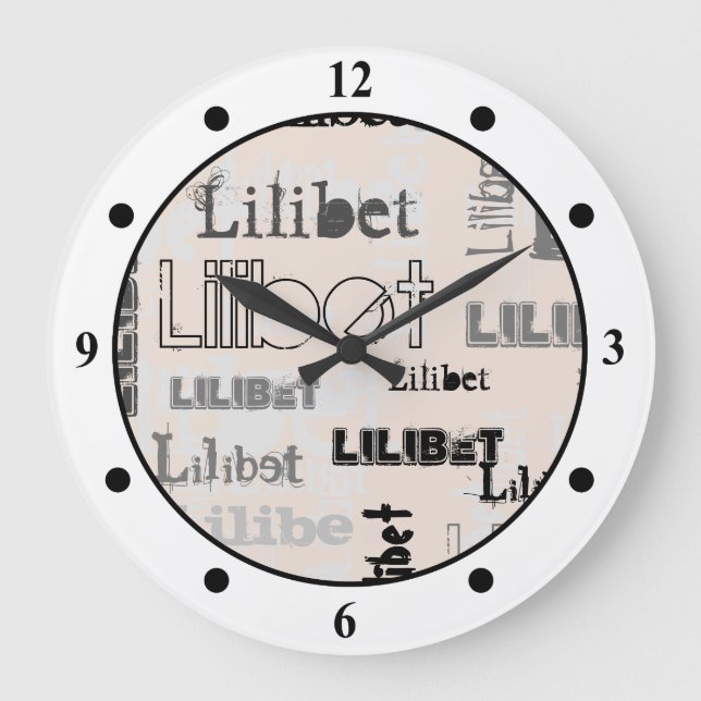 Relógio Grande Meninas Nome Dão presentes Acessórios Pêssego de C (Frente)