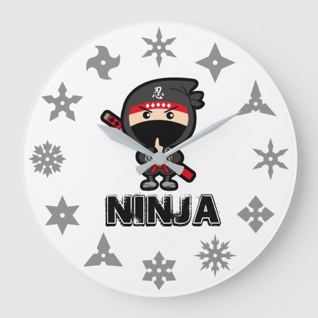 Relógio Grande Menino Ninja (Frente)