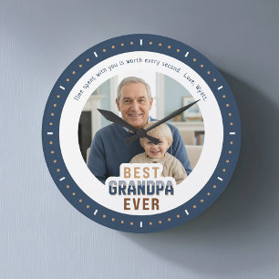 Relógio Grande Mensagem de Foto Personalizada Melh