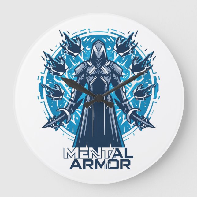 Relógio Grande Mental Armor - Hoodie Warrior Figure (Frente)