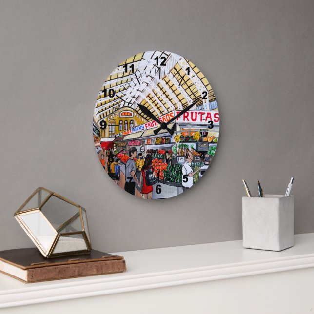 Relógio Grande Mercado Central de Valencia Painting by Alfred Fox (Escritório)