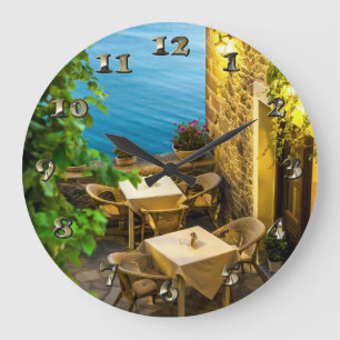Relógio Grande Mesas ao ar livre no restaurante