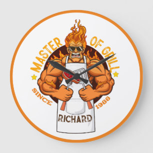 Relógio Grande Mestre do Pai de CHURRASCO de presente de Dia de o