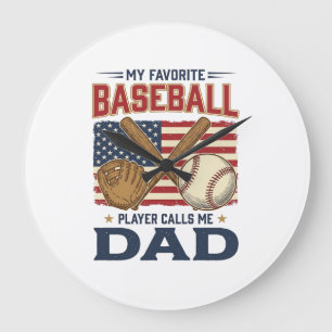 Relógio Grande Meu jogador de beisebol favorito me chama de papai