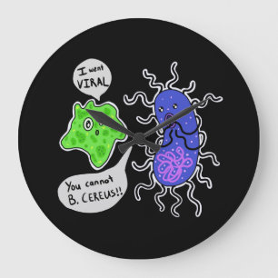 Relógio Grande Microbes Virais