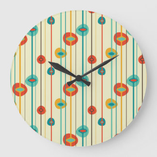 Relógio Grande Mid-Century Modern Acrylic Wall Clock, Stripped