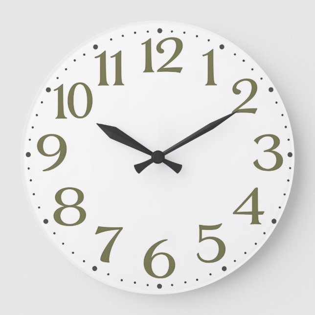 Relógio Grande Mid-Century Modern Numeral (Frente)