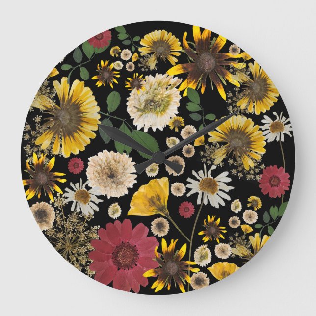 Relógio Grande Mikitiez terra, terra, natureza, rosa (Frente)