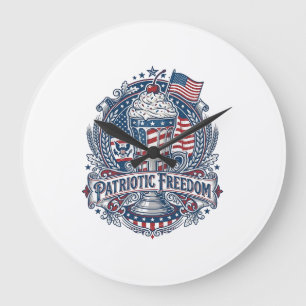 Relógio Grande Milkshake Patriótico Americana
