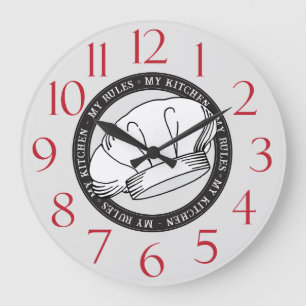 Relógio Grande Minha Cozinha Minhas Regras Citam Cozinha Branca d