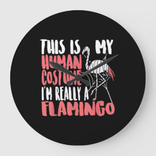 Relógio Grande Minha Fantasia Humana Sou Uma Boneca De Flamingo.