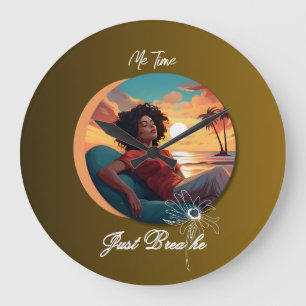 Relógio Grande Minha Hora "Respire"