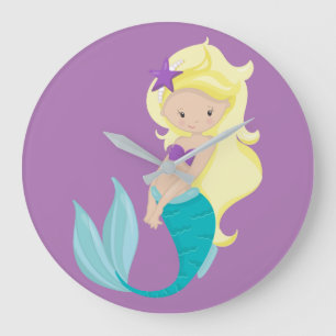 Relógio Grande Minha Sereia Bonito 