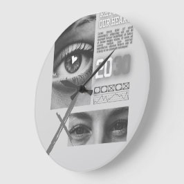 Relógio Grande Minimalist Wood Wall Clock – 10"