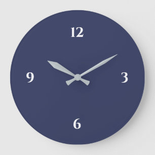 Relógio Grande Minimalista Azul
