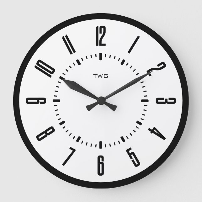 Relógio Grande Minimalista Moderno Personalizado (Frente)