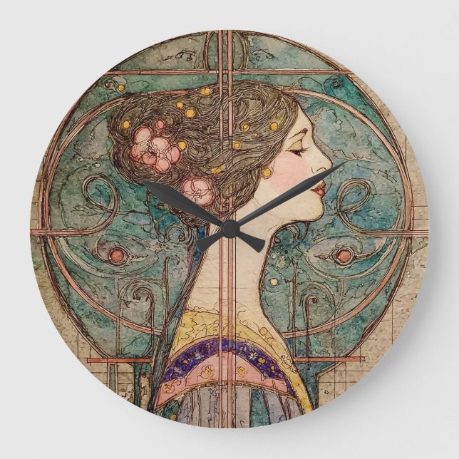 Relógio Grande Modelo Art Nouveau  (Frente)