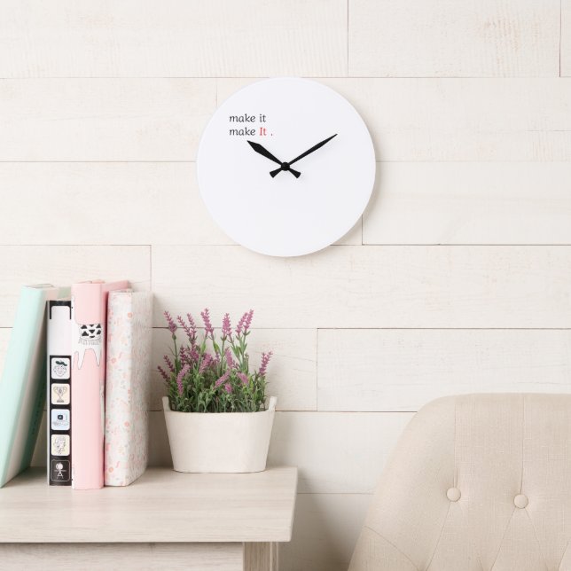 Relógio Grande Modern Minimalist Motivational Wall Clock (Sala de leitura)