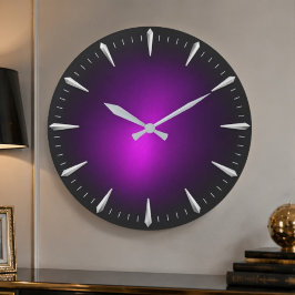 Relógio Grande Modern Purple Minimalist Contemporary