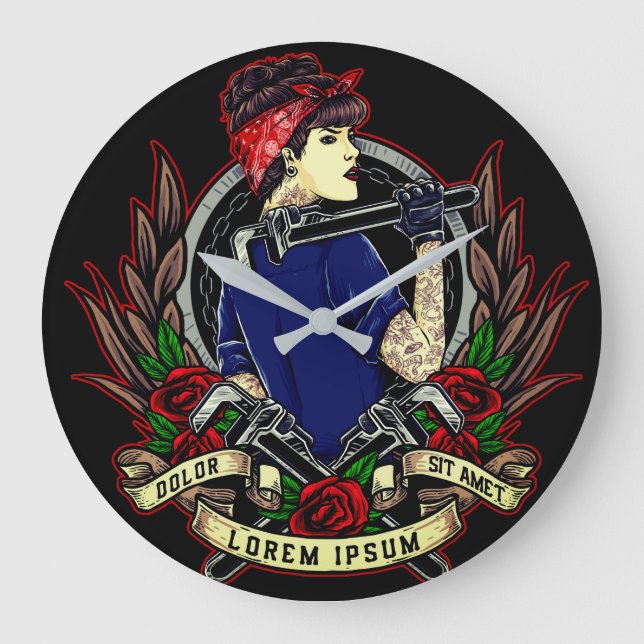 Relógio Grande Modern Rosie Tattoo's Women's (Frente)