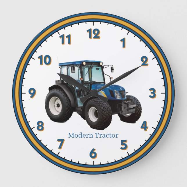 Relógio Grande Modern Tractor Acrylic Wall Clock (Frente)