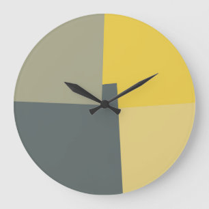 Relógio Grande Moderna Cor Retroativa Geométrica #36