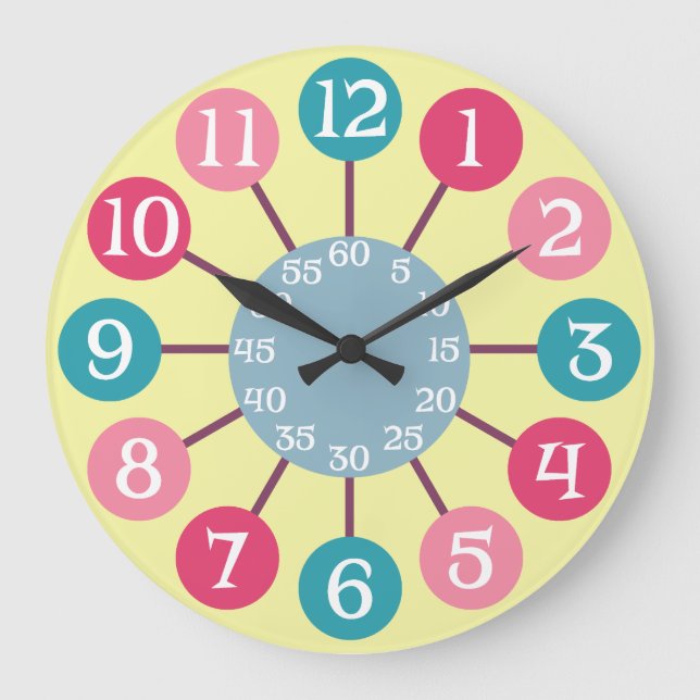 Relógio Grande Moderno do século médio do Estrelo Atômica Retro (Frente)