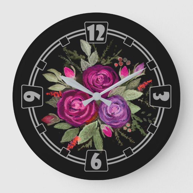 Relógio Grande Moderno, elegante, abstrato, decorativo, relógio,  (Frente)