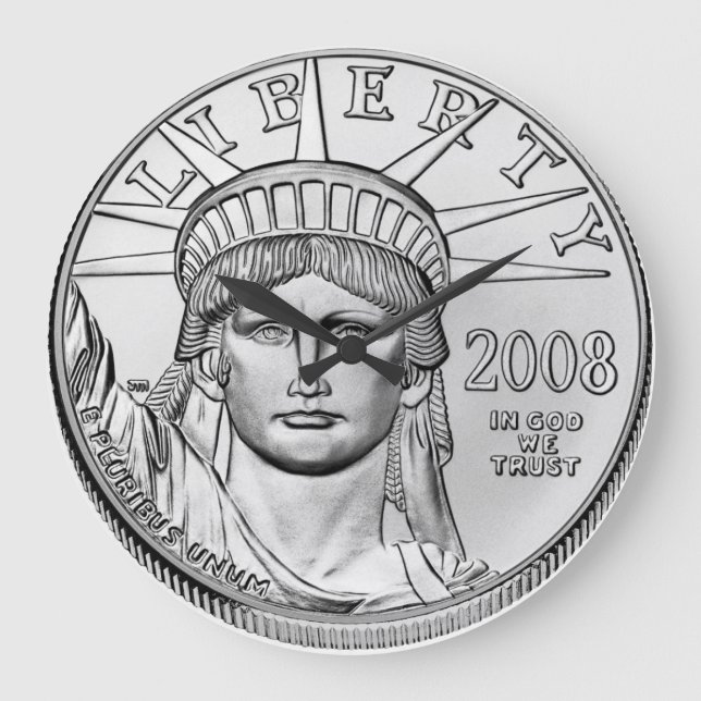 Relógio Grande Moedas De Prova Inversa De Platina Da Águia Americ (Frente)