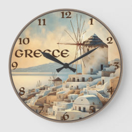 Relógio Grande Moinhos de Vento de Mykonos na Grécia