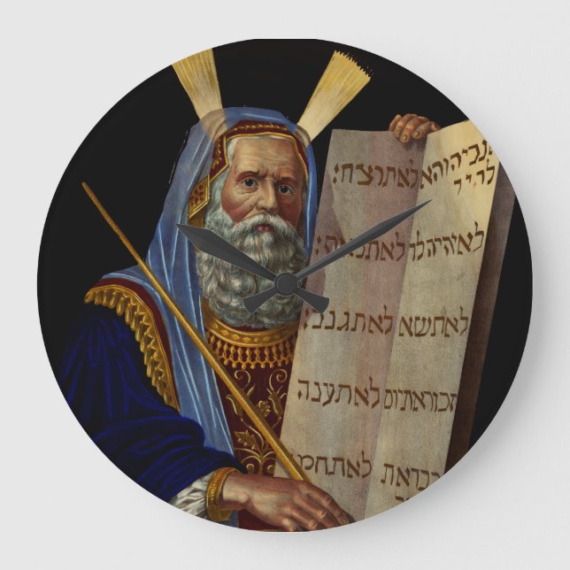 Relógio Grande Moisés E As Tábuas Da Lei Arte (Frente)