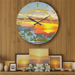 Relógio Grande Momentos Criam Horas Douradas 2295