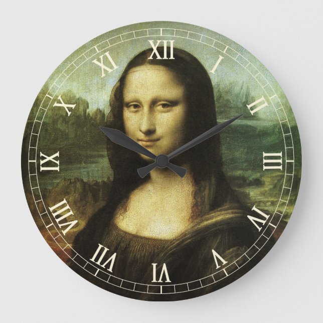 Relógio Grande Mona Lisa de Leonardo da Vinci, Arte Renascentista (Frente)