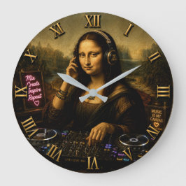 Relógio Grande Mona Lisa DJ Luxury Music Mixing
