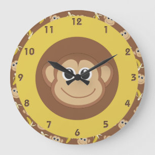 Relógio Grande Monkey Bananas