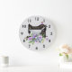 Relógio Grande Monograma da Máquina de Serradura Floral Purple (Home)