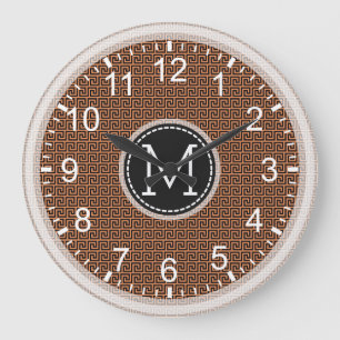 Relógio Grande Monograma Moderno Mosaico #13
