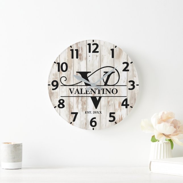 Relógio Grande Monograma Russo de Vida Fazenda (Lar)