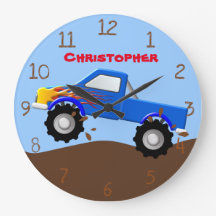 Monster truck das chamas azuis