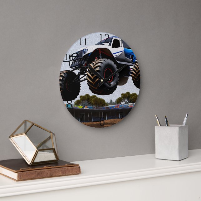 Relógio Grande Monster Truck Launch, Wall Clock (Escritório)