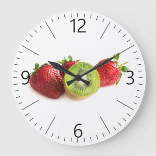 Relógio Grande Morango e kiwi
